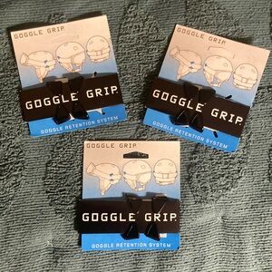 Set of three goggle grips